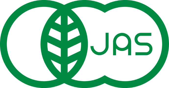 Лого на JAS JAS (Japanese Agricultural Standard) е японският стандарт за органично производство. Логото удостоверява, че продуктът отговаря на строгите изисквания на японското законодателство за органично земеделие.